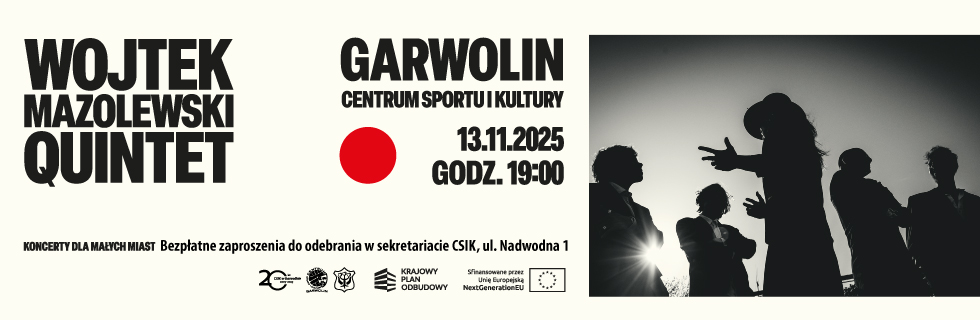 Wojtek Mazolewski Quintet zagra w Garwolinie!